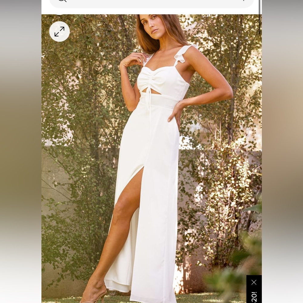 white maxi lulu dress.